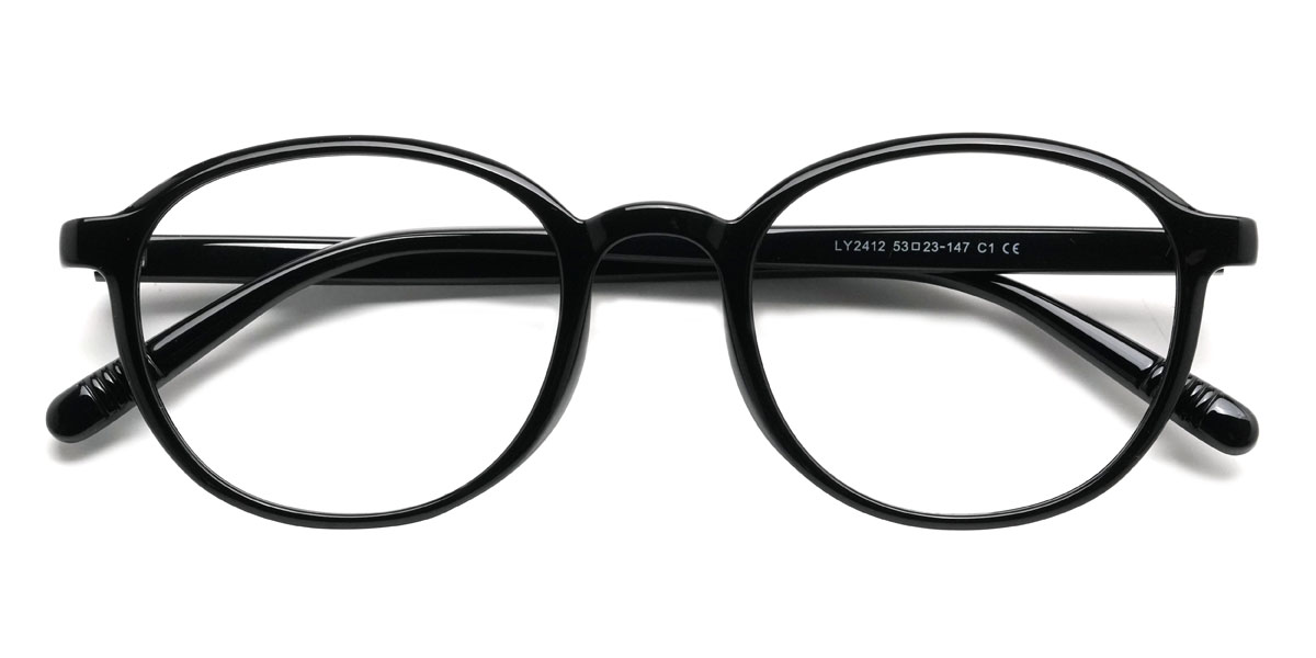 Black Farida Glasses - Oval Glasses