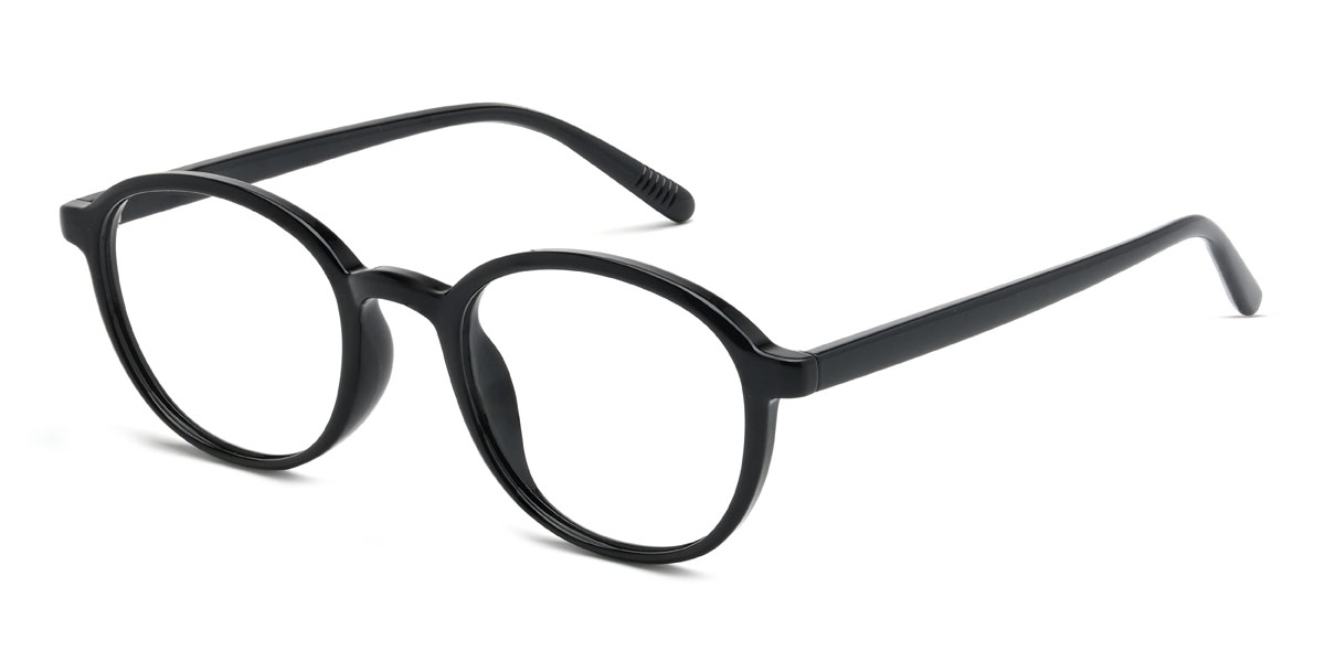 Black Farida Glasses - Oval Glasses