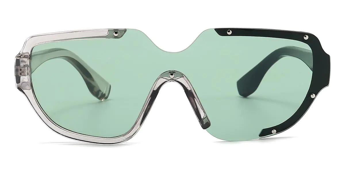 Oval Green Sunglasses for Men