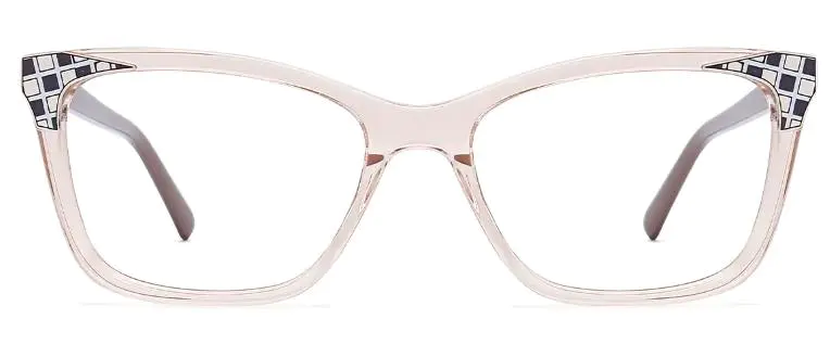 Rectangle Light/Pink Glasses for Women