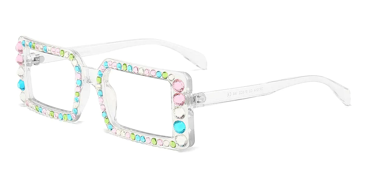 Rectangle Clear-Fancy/Diamond Glasses for Women
