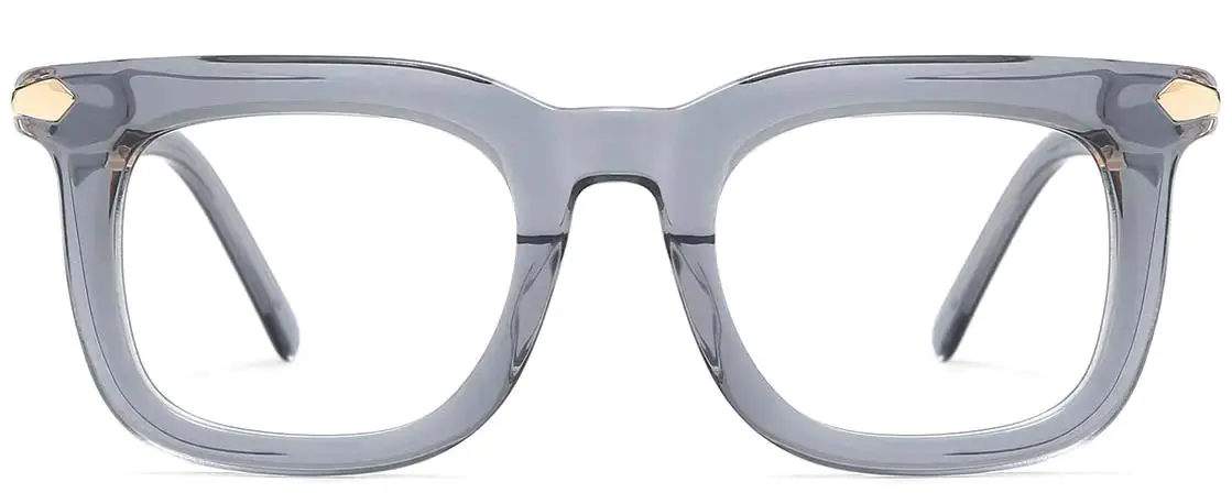 Darnell: Rectangle Grey Glasses
