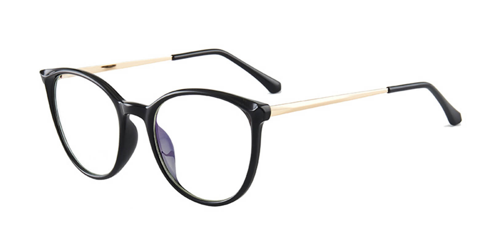 Black - Cat eye Glasses - Larkk