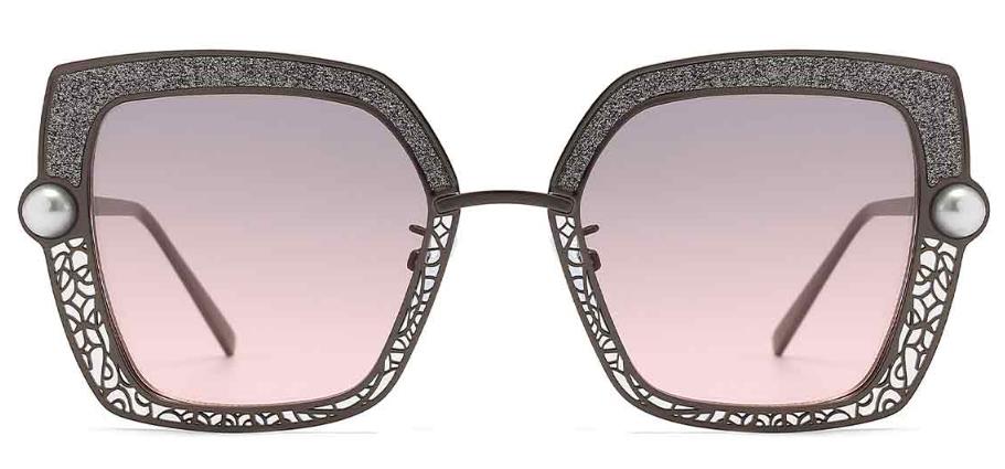 Lake: Square Gun/Grey-Pink Sunglasses