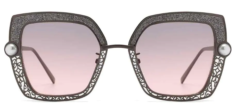Lake: Square Gun/Grey-Pink Sunglasses