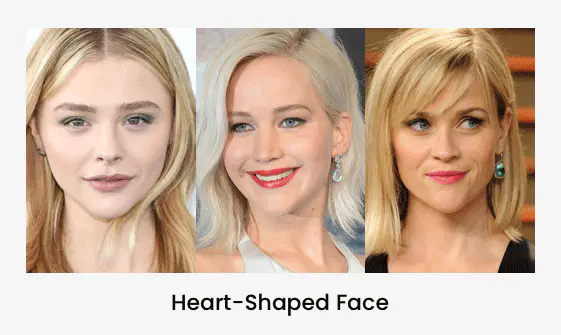 women with heart face shape