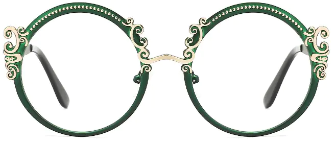 Milani: Round Green Eyeglasses for Women