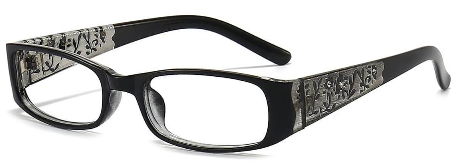 Cyprian: Rectangle Black Glasses