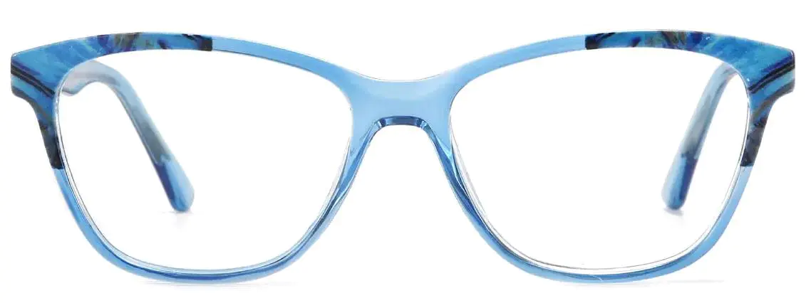 Garrett: Rectangle Blue-Blue/Stripes Glasses