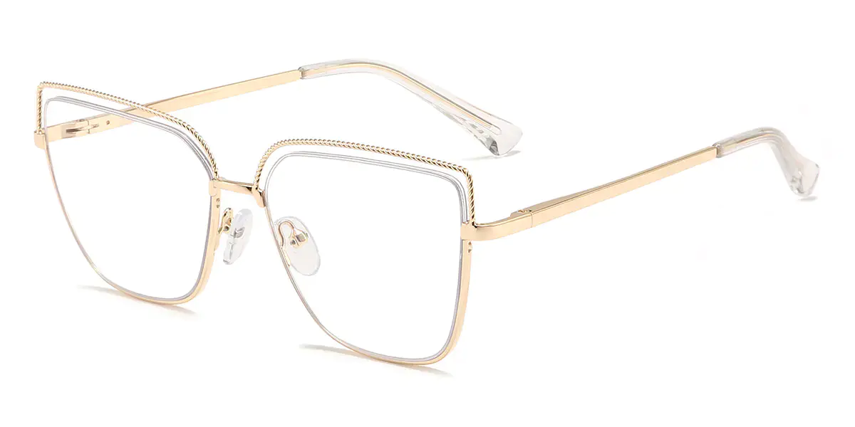 Cat-eye Gold Glasses for Women