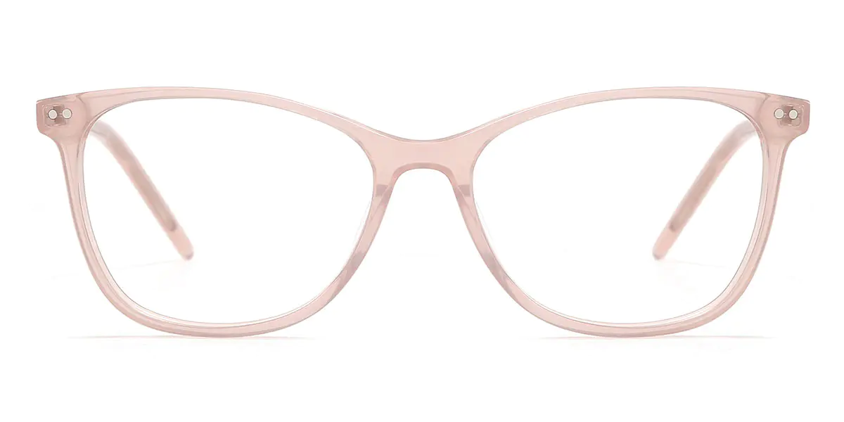 Rectangle Pink Glasses for Men and Women