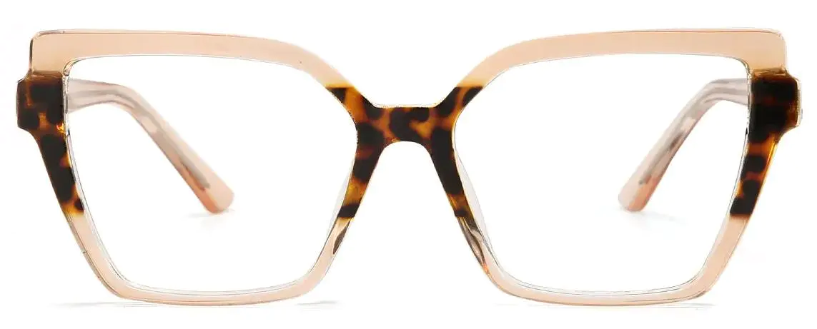 Nathaniel: Square Orange-Tortoiseshell Glasses
