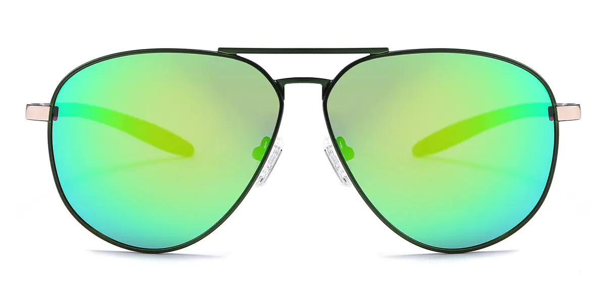 Aviator Dark-Green Sunglasses for Men