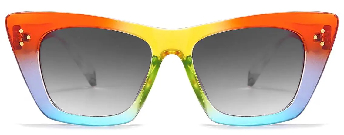 Mikayla: Colorful/Gradual-Grey Sunglasses