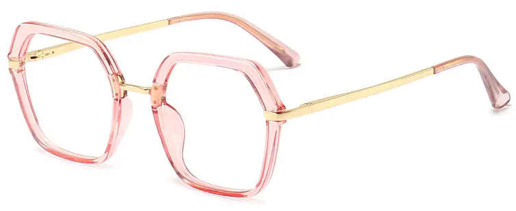 Square Pink Eyeglasses For Women