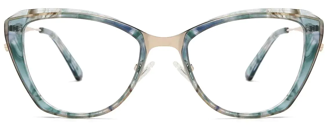 Kaylie: Cat-eye Blue Glasses