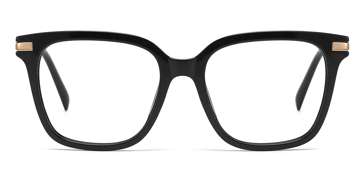 Square Black Glasses for Men