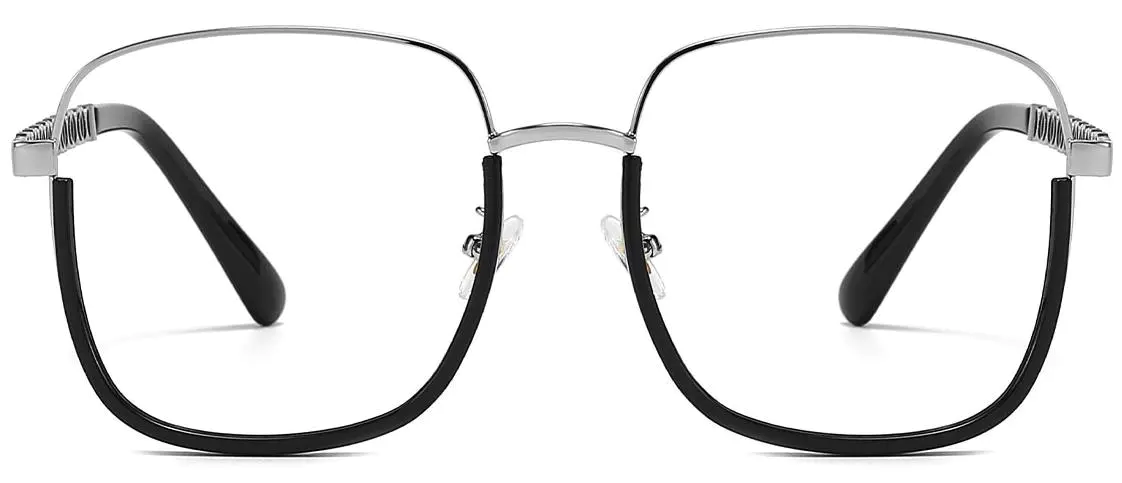 Callan: Square Black/Silver Glasses