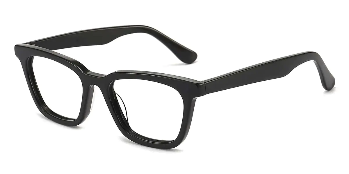 Rectangle Black Glasses for Men