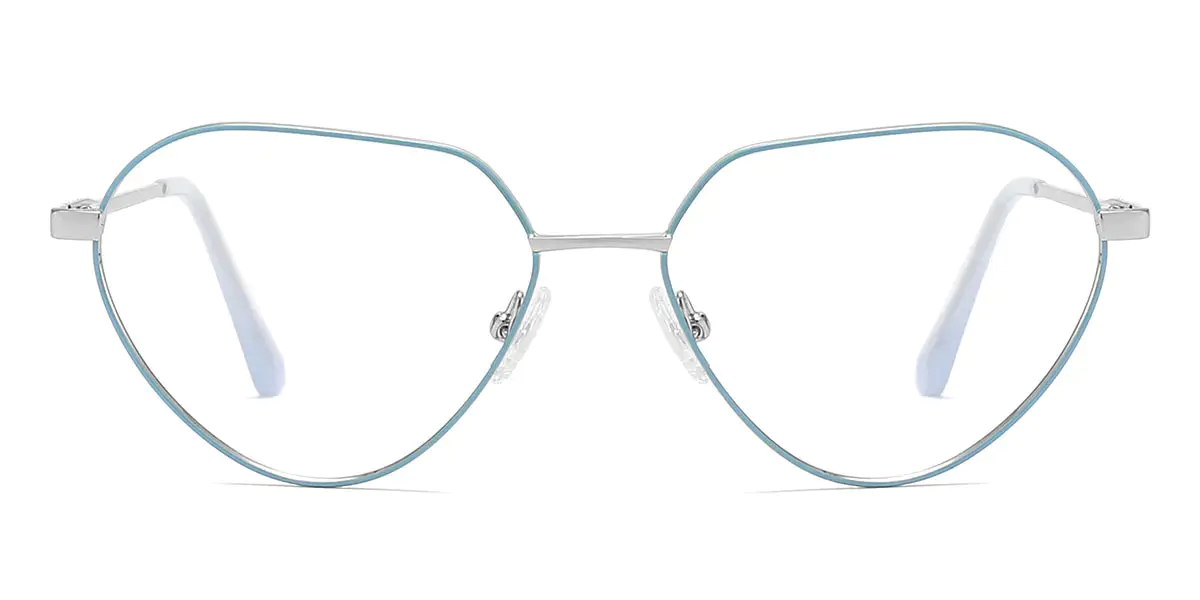 Oval Light Blue Glasses for Women