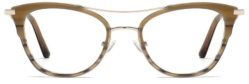 Alzbet: Aviator Brown Eyeglasses For Women
