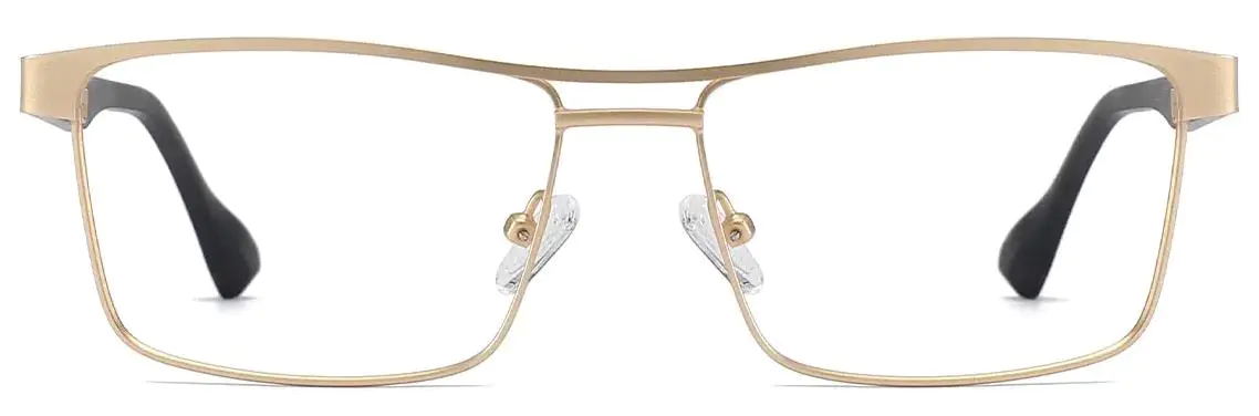 Finley: Rectangle Gold Glasses
