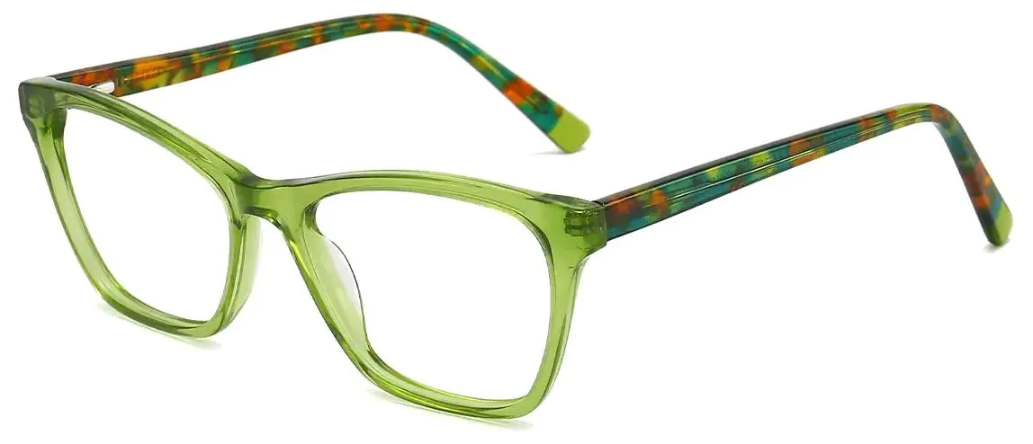 Ana: Square Pear/Green Glasses