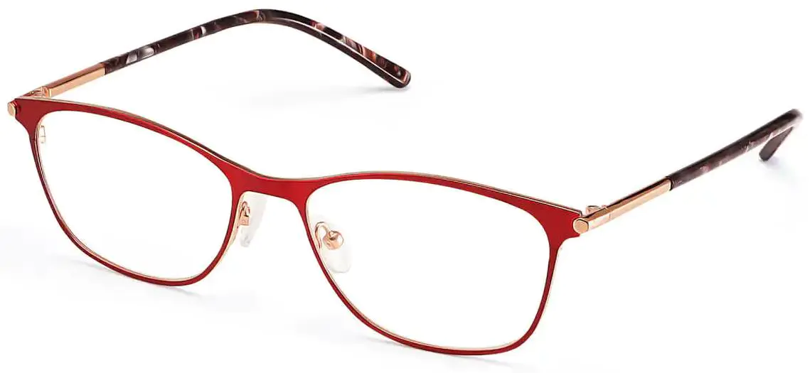 Afton: Rectangle Red Glasses