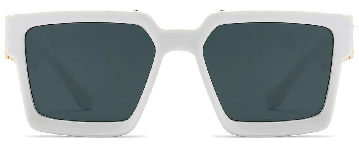 Bayla: Square White/Grey Sunglasses