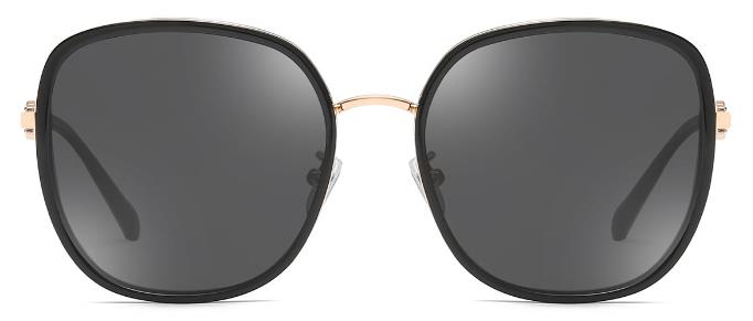 Miika: Oval Black/Grey Sunglasses