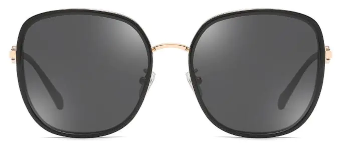 Miika: Oval Black/Grey Sunglasses