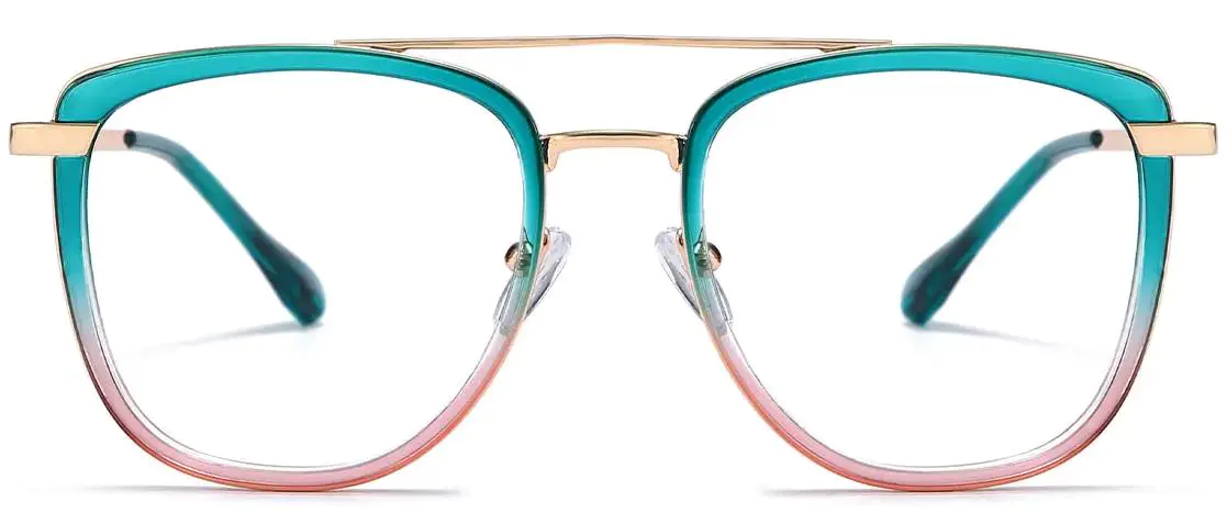 Jayce: Aviator Teal-Pink Glasses