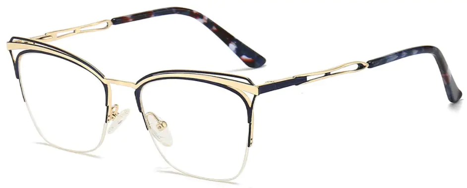 Lizy: Cat-eye Blue Eyeglasses For Women
