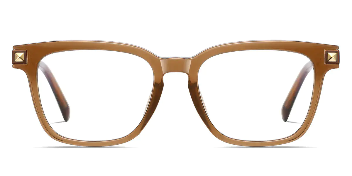 Square Brown Glasses for Men and Women