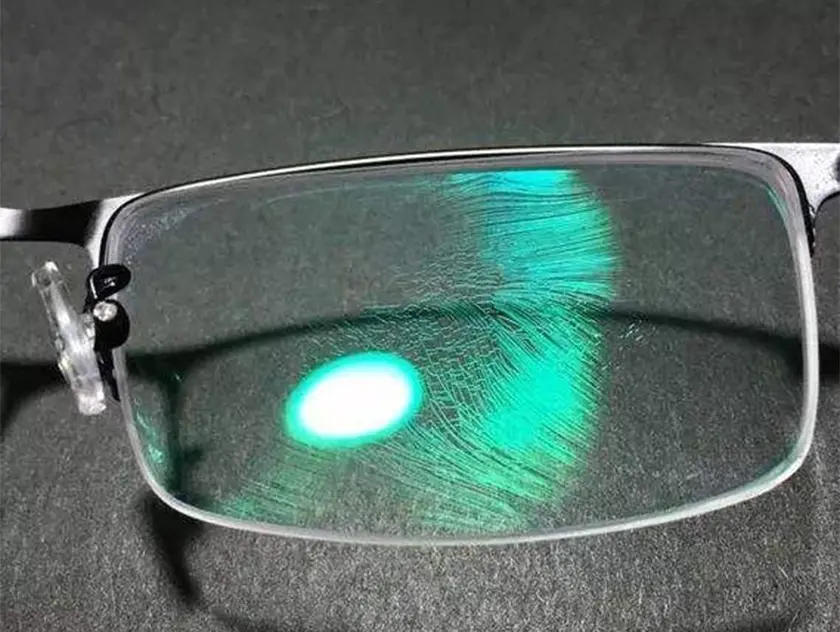 scratches on glasses
