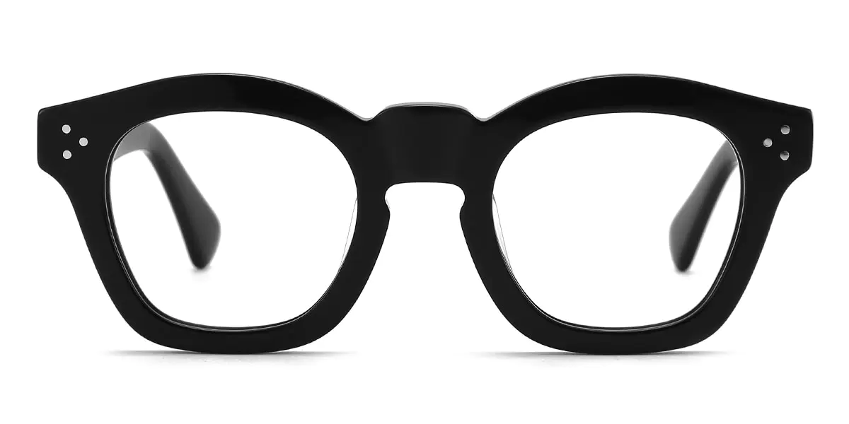 Oval Black Glasses for Men