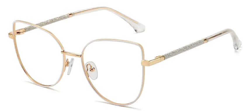 Cat-eye White Glasses for Women