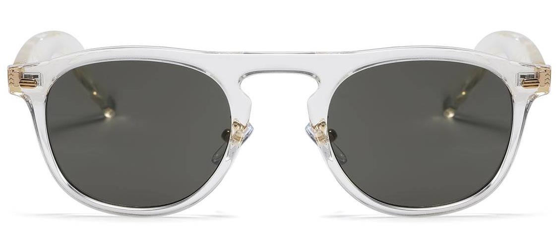 Nals: Oval Clear/Grey Sunglasses
