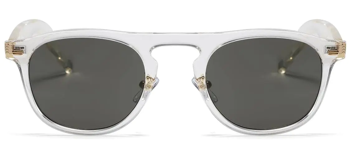 Nals: Oval Clear/Grey Sunglasses