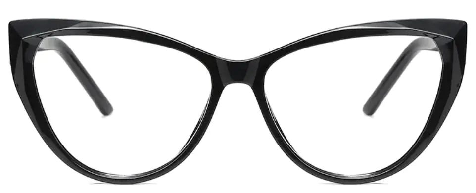Damiane: Cat-eye Black Glasses
