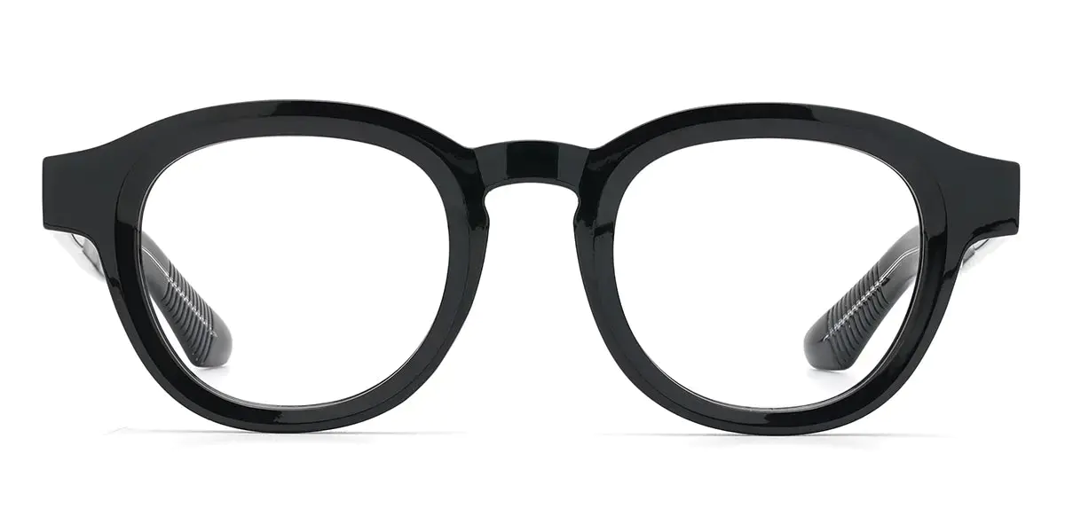 Oval Black Glasses for Men