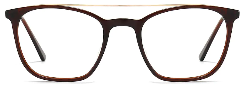 Kimiko: Aviator Brown Eyeglasses for Men and Women