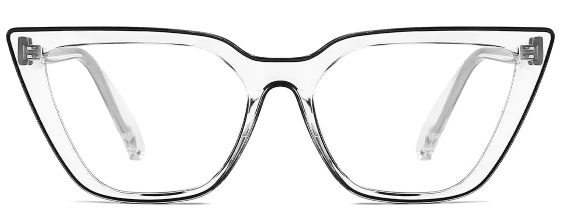 Alani: Cat-eye Black-Clear Glasses