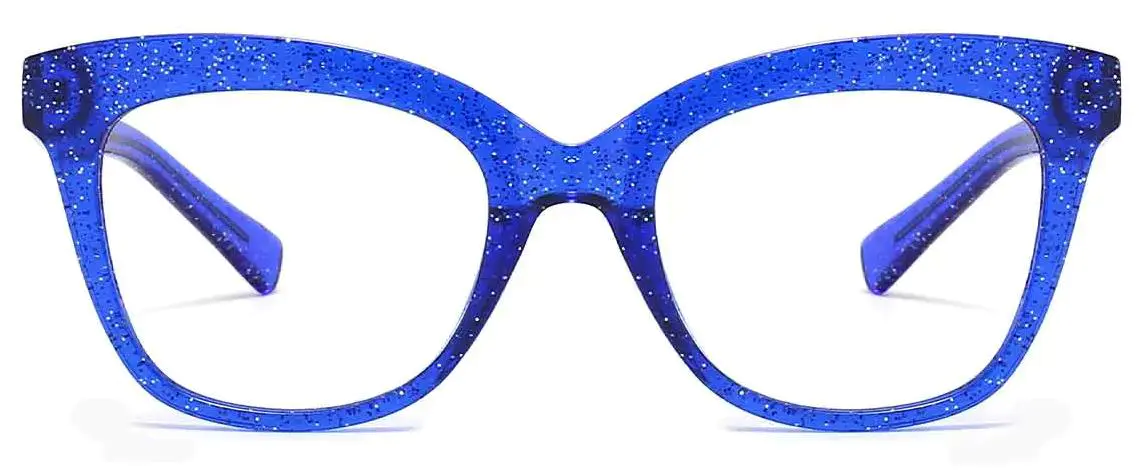 Alwin: Square Shiny/Blue Glasses