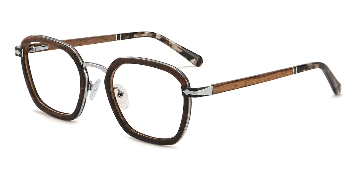 Square Ebony Glasses for Men