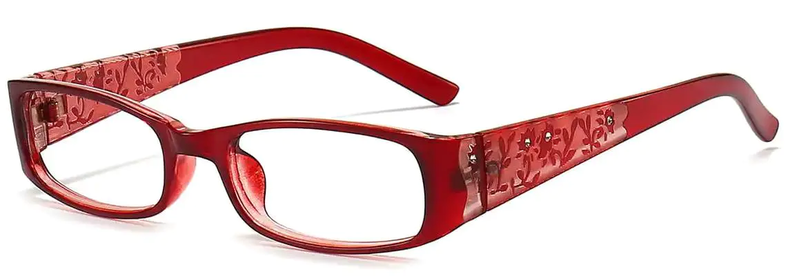 Cyprian: Rectangle Red Glasses 