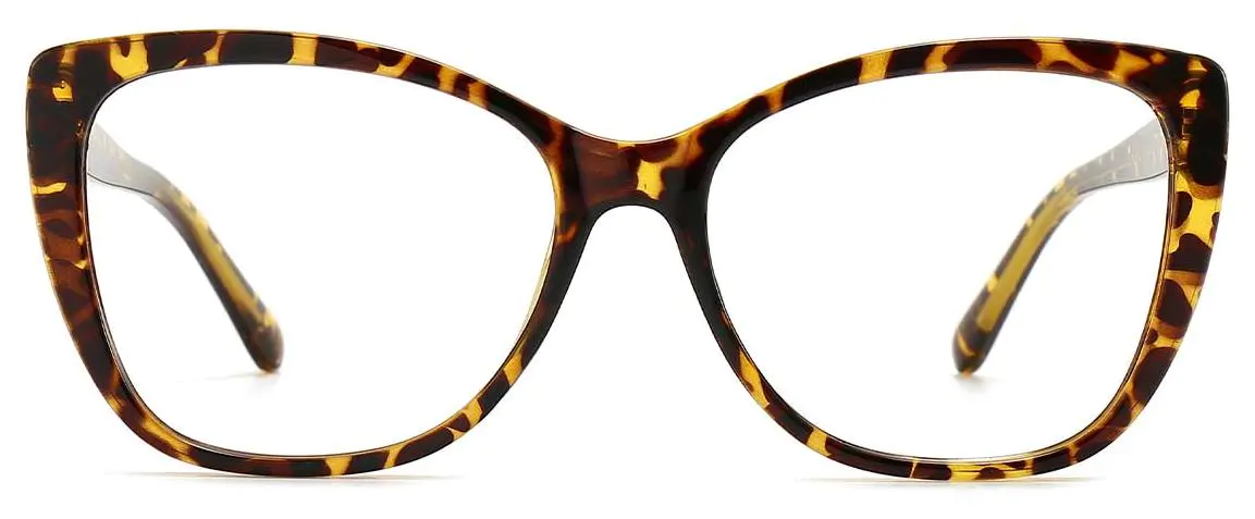 Haidee: Cat-eye Yellow/Tortoiseshell Glasses