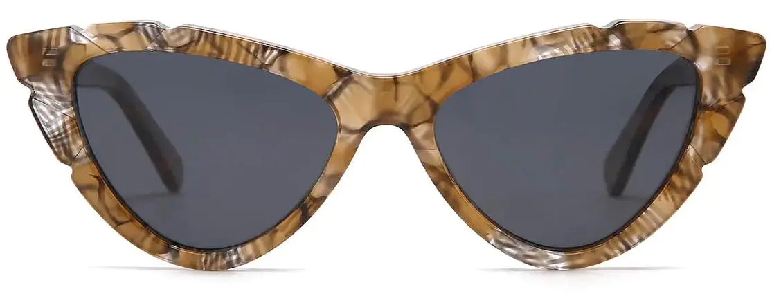 Valentina: Cat-eye Colored-marble/gray Sunglasses