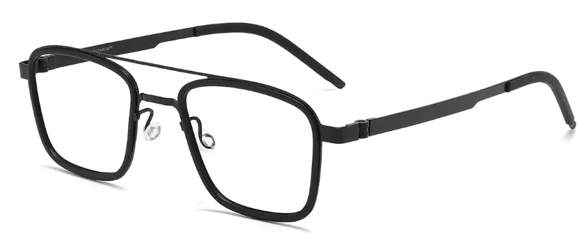 Aviator Black Titanium Glasses - Designer Glasses