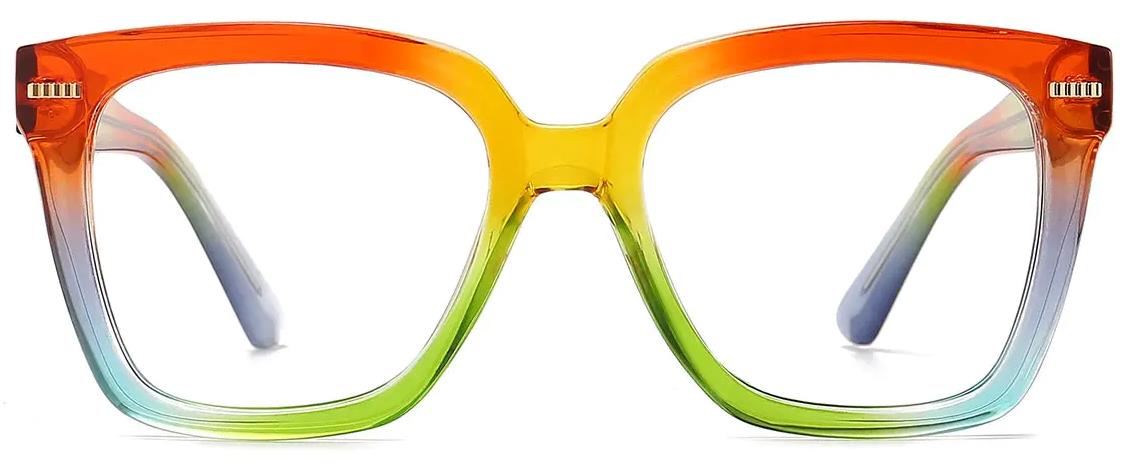 Square Sunglasses Women Rainbow